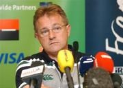 16 September 2007; Ireland head coach Eddie O'Sullivan at a press conference. Ireland Rugby Press Conference, 2007 Rugby World Cup, Sofitel Bordeaux Aquitania, Bordeaux, France. Picture credit: Brendan Moran / SPORTSFILE