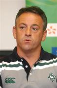 16 September 2007; Ireland kicking coach Mark Tainton speaking at a press conference. Ireland Rugby Press Conference, 2007 Rugby World Cup, Sofitel Bordeaux Aquitania, Bordeaux, France. Picture credit: Brendan Moran / SPORTSFILE