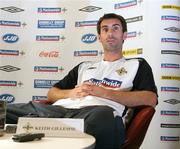 11 September 2007; Keith Gillespie, Northern Ireland, speaking at a press conference before their upcoming 2008 European Championship Qualifier against Iceland. Northern Ireland Manager's Press Conference, Radisson Saga Hotel, Reykjavik, Iceland. Picture credit; Oliver McVeigh / SPORTSFILE