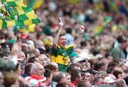 16 September 2007; A Kerry fan celebrates during the match. Bank of Ireland All-Ireland Senior Football Championship Final, Kerry v Cork, Croke Park, Dublin. Picture credit; Brian Lawless / SPORTSFILE
