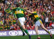 16 September 2007; Kieran Donaghy, no. 14, Kerry, celebrates after he scored his second goal with team-mate Colm Cooper. Bank of Ireland All-Ireland Senior Football Championship Final, Kerry v Cork, Croke Park, Dublin. Picture credit; Paul Mohan / SPORTSFILE