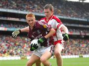 16 September 2007; Tomas Fahy, Galway, in action against James Kielt, Derry. ESB All-Ireland Minior Football Championship Final, Galway v Derry, Croke Park, Dublin. Picture credit; Paul Mohan / SPORTSFILE