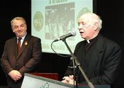 16 September 2007; The Patron of the G.A.A, Archbishop Dermot Clifford, with GAA President Nickey Brennan to his right, speaking at the 25th anniversary of the Offaly victory Kerry in the 1982 All-Ireland Final . GAA Jubilee Awards, Offaly 1982, Croke Park, Dublin. Picture credit: Ray McManus / SPORTSFILE