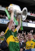 16 September 2007; Kerry corner forward Colm Cooper lifts the Sam Maguire Cup. Bank of Ireland All-Ireland Senior Football Championship Final, Kerry v Cork, Croke Park, Dublin. Picture credit; Ray McManus / SPORTSFILE