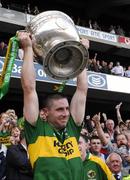 16 September 2007; Kerry midfielder Darragh O'Se lifts the Sam Maguire Cup. Bank of Ireland All-Ireland Senior Football Championship Final, Kerry v Cork, Croke Park, Dublin. Picture credit; Ray McManus / SPORTSFILE