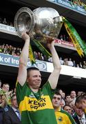 16 September 2007; Kerry wing-back Tomas O'Se lifts the Sam Maguire Cup. Bank of Ireland All-Ireland Senior Football Championship Final, Kerry v Cork, Croke Park, Dublin. Picture credit; Ray McManus / SPORTSFILE