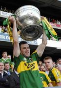16 September 2007; Kerry substitute Daniel Bohane lifts the Sam Maguire Cup. Bank of Ireland All-Ireland Senior Football Championship Final, Kerry v Cork, Croke Park, Dublin. Picture credit; Ray McManus / SPORTSFILE