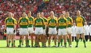 16 September 2007; The Kerry team stand for the National Anthem. Bank of Ireland All-Ireland Senior Football Championship Final, Kerry v Cork, Croke Park, Dublin. Picture credit; Paul Mohan / SPORTSFILE