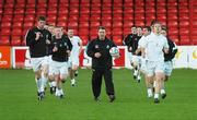 14 September 2007; Shamrock Rovers coach Mark Dempsey puts his players through the warm-up before the game. eircom League of Ireland Premier Division, Shamrock Rovers v Galway United, Tolka Park, Dublin. Picture credit; Stephen McCarthy / SPORTSFILE