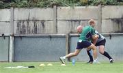 17 September 2007; Ireland's John Hayes in action with athletic trainer Brian Green during squad training. 2007 Rugby World Cup, Pool D, Irish Squad Training, Stade Bordelais, Bordeaux, France. Picture credit: Brendan Moran / SPORTSFILE