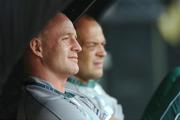 17 September 2007; Ireland's Denis Hickie and Rory Best who sat out squad training. 2007 Rugby World Cup, Pool D, Irish Squad Training, Stade Bordelais, Bordeaux, France. Picture credit: Brendan Moran / SPORTSFILE
