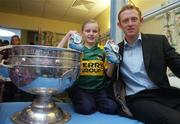 17 September 2007; Kerry senior footballer Colm Cooper with nine year old Chloe Scollard along with the Sam Maguire Cup on a visit to Our Lady's Hospital for Sick Children. Crumlin, Dublin. Picture credit; Pat Murphy / SPORTSFILE