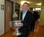 17 September 2007; Kerry senior footballer Colm Cooper with the Sam Maguire Cup on a visit to Our Lady's Hospital for Sick Children. Crumlin, Dublin. Picture credit; Pat Murphy / SPORTSFILE