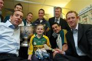 17 September 2007; Kerry senior footballers, clockwise from left, Pat O'Shea, manager, Padraig Reidy, Mike Frank Russell, Declan O'Sullivan, Diarmuid Murphy, Aidan O'Mahony and Colm Cooper with nine year old Chloe Scollard and the Sam Maguire Cup on a visit to Our Lady's Hospital for Sick Children. Crumlin, Dublin. Picture credit; Pat Murphy / SPORTSFILE