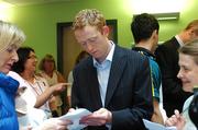 17 September 2007; Kerry senior footballer Colm Cooper signs autographs on a visit to Our Lady's Hospital for Sick Children. Crumlin, Dublin. Picture credit; Caroline Quinn / SPORTSFILE