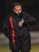 17 September 2007; Bohemians manager Sean Connor checks his watch during the second half. eircom League of Ireland Premier Division, Bohemians v Shamrock Rovers, Dalymount Park, Dublin. Picture credit; Stephen McCarthy / SPORTSFILE