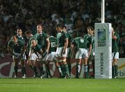 15 September 2007; The Ireland team react after Georgia scored their second try. 2007 Rugby World Cup, Pool D, Ireland v Georgia, Stade Chaban Delmas, Bordeaux, France. Picture credit; Brendan Moran / SPORTSFILE