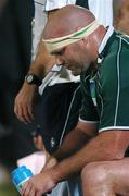 15 September 2007; A dejected John Hayes, Ireland, after he was substituted. 2007 Rugby World Cup, Pool D, Ireland v Georgia, Stade Chaban Delmas, Bordeaux, France. Picture credit; Brendan Moran / SPORTSFILE