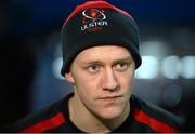13 January 2015; Ulster's Stuart Olding during a press conference ahead of their European Rugby Champions Cup 2014/15, Pool 1, Round 5, match against RC Toulon on Saturday. Ulster Rugby Press Conference, Kingspan Stadium, Ravenhill Park, Belfast. Picture credit: Oliver McVeigh / SPORTSFILE
