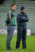 11 January 2015; Temporary Kerry manager Darragh O Sé with trainer/selector Ciarán McCabe, right. McGrath Cup, Quarter-Final, Kerry v IT Tralee, Austin Stack Park, Tralee, Co. Kerry. Picture credit: Brendan Moran / SPORTSFILE