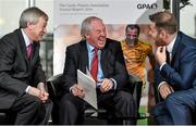 14 January 2015; The Gaelic Players Association's Annual Report for 2014 was launched today at the offices of PwC by Michael Ring, T.D., Minister of State for Sport and Tourism. In attendance at the launch were Ard Stiúrthóir of the GAA Páraic Duffy, Michael Ring, T.D., Minister of State for Sport and Tourism, and Dessie Farrell, Chief Executive of the Gaelic Players Association. Launch of the GPA’s Annual Report 2014. PwC, One Spencer Dock, North Wall Quay, Dublin. Picture credit: Barry Cregg / SPORTSFILE