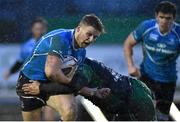 14 January 2015; Steve Crosbie, Leinster A, is tackled by Nathan White, Connacht Eagles. Interprovincial Friendly, Connacht Eagles v Leinster A, Sportsground, Galway. Picture credit: Matt Browne / SPORTSFILE