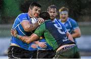 14 January 2015; Jordan Coghlan, Leinster A, is tackled by Danny Qualter, Connacht Eagles. Interprovincial Friendly, Connacht Eagles v Leinster A, Sportsground, Galway. Picture credit: Matt Browne / SPORTSFILE