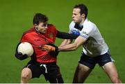 14 January 2015; Donal O'Hare, Down, in action against Ricky Johnson, UUJ. Bank of Ireland Dr McKenna Cup, Group A, Round 3, Down v UUJ. Páirc Esler, Newry, Co. Down. Picture credit: Philip Fitzpatrick / SPORTSFILE