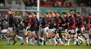 26 December 2014;The Ulster squad during their pre-match warm up. Guinness PRO12, Round 11, Ulster v Connacht, Kingspan Stadium, Ravenhill Park, Belfast, Co. Antrim. Picture credit: Oliver McVeigh / SPORTSFILE