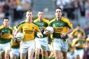 16 September 2007; Kerry captain Declan O'Sullivan leads his team onto the field for the start of the match. Bank of Ireland All-Ireland Senior Football Championship Final, Kerry v Cork, Croke Park, Dublin. Picture credit; Brian Lawless / SPORTSFILE