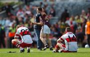16 September 2007; Derry players Lee Kennedy, left, and Gavin McGeehan look on as Galway players celebrate. ESB All-Ireland Minior Football Championship Final, Galway v Derry, Croke Park, Dublin. Picture credit; Brian Lawless / SPORTSFILE