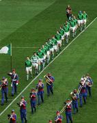 2 September 2007; The Limerick players march behind the Artane Band before the game. Guinness All-Ireland Senior Hurling Championship Final, Kilkenny v Limerick, Croke Park, Dublin. Picture Credit; Liam Mulcahy / SPORTSFILE