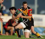 21 September 2007; Ofisa Treviranus, Connacht, is tackled by Gareth Wyatt, Dragons. Magners League, Connacht v Dragons. Sportsground, Galway. Picture credit; David Maher / SPORTSFILE