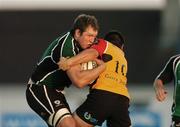 21 September 2007; Michael Swift, Connacht, is tackled by Gareth McCarthy, Dragons. Magners League, Connacht v Dragons. Sportsground, Galway. Picture credit; David Maher / SPORTSFILE