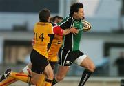 21 September 2007; Darren Yapp, Connacht, is tackled by Gareth Wyatt, 14, and Joe Bearman, Dragons. Magners League, Connacht v Dragons. Sportsground, Galway. Picture credit; David Maher / SPORTSFILE