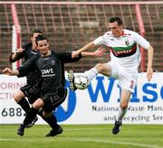 22 September 2007; Michael Halliday, Glentoran, in action against Phillip McBirney, Armagh City. Carnegie Premier League, Glentoran v Armagh City. The Oval, Belfast, Co. Antrim. Picture credit; Oliver McVeigh / SPORTSFILE