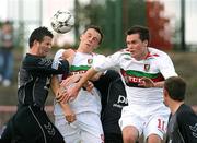 22 September 2007; Glentoran's Michael Halliday and David Scullion in action against Armagh City's Phillip McBirney. Carnegie Premier League, Glentoran v Armagh City. The Oval, Belfast, Co. Antrim. Picture credit; Oliver McVeigh / SPORTSFILE