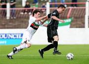 22 September 2007; Shane Coney, Armagh City, in action against Phillip Simpson, Glentoran. Carnegie Premier League, Glentoran v Armagh City. The Oval, Belfast, Co. Antrim. Picture credit; Oliver McVeigh / SPORTSFILE