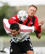 22 September 2007; Stephen McBride, Crusaders, in action against Conor Hagan, Portadown. Carnegie Premier League, Crusaders v Portadown. Seaview, Belfast, Co. Antrim. Picture credit; Peter Morrison / SPORTSFILE