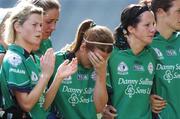 23 September 2007; London's Sinead Daly, centre, after defeat to Kilkenny. TG4 All-Ireland Ladies Junior Football Championship Final, London v Kilkenny, Croke Park, Dublin. Picture credit; Brian Lawless / SPORTSFILE
