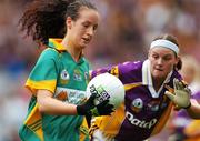 23 September 2007; Lorraine Brennan, Leitrim, in action against Josie Dwyer, Wexford. TG4 All-Ireland Ladies Intermediate Football Championship Final, Wexford v Leitrim, Croke Park, Dublin. Picture credit; David Maher / SPORTSFILE