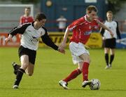 23 September 2007; Mark O'Brien, Shelbourne, in action against Stephen Cooling, Kildare County. eircom League of Ireland First Division, Shelbourne v Kildare County, Tolka Park, Dublin. Picture credit; Stephen McCarthy / SPORTSFILE