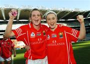 23 September 2007; Cork's Briege Corkery, left, and Amanda Murphy celebrate at the end of the game. TG4 All-Ireland Ladies Senior Football Championship Final, Cork v Mayo, Croke Park, Dublin. Picture credit; Paul Mohan / SPORTSFILE