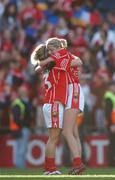 23 September 2007; Cork captain Juliet Murphy, right, celebrates with team-mate Valerie Mulcahy after the match. TG4 All-Ireland Ladies Senior Football Championship Final, Cork v Mayo, Croke Park, Dublin. Picture credit; Brian Lawless / SPORTSFILE