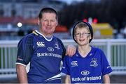 17 January 2015; Leinster supporters Declan and Oisin Conway, from Callan, Co. Kilkenny, at the game. European Rugby Champions Cup 2014/15, Pool 2, Round 5, Leinster v Castres, RDS, Ballsbridge, Dublin. Picture credit: Matt Browne / SPORTSFILE