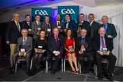17 January 2015; Uachtarán Chumann Lúthchleas Gael Liam Ó Néill with all award recipients. GAA MacNamee Awards 2014, Croke Park, Dublin. Picture credit: Barry Cregg / SPORTSFILE