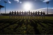 18 January 2015; The Mayo team stand together during the playing of the national anthem. FBD League, Section A, Round 3, Mayo v Roscommon, Elverys MacHale Park, Castlebar, Co. Mayo. Picture credit: David Maher / SPORTSFILE