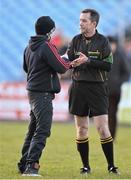 18 January 2015; Referee Eamon O'Grady at the end of the game. FBD League, Section A, Round 3, Mayo v Roscommon, Elverys MacHale Park, Castlebar, Co. Mayo. Picture credit: David Maher / SPORTSFILE