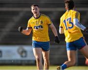18 January 2015; Diarmuid Murtagh, Roscommon, celebrates after scoring his side's first goal. FBD League, Section A, Round 3, Mayo v Roscommon. Elverys MacHale Park, Castlebar, Co. Mayo. Picture credit: David Maher / SPORTSFILE