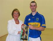 15 September 2007; Paul Mullins, Tipperary, is presented with the cup. The Martin Donnelly All-Ireland 60 x 30 Handball Intermediate Singles Final, Tipperary v Mayo, Handball Alley, Croke Park, Dublin. Picture credit: Pat Murphy / SPORTSFILE